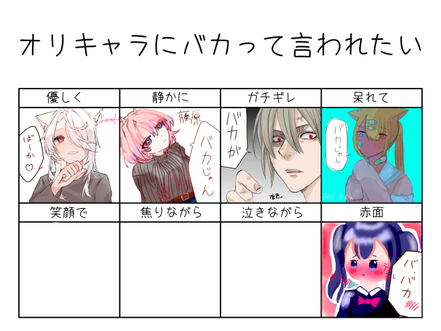 オリキャラにバカって言われたい