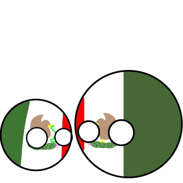 Texas and Mexico (COUNTRYBALLS) - ibisPaint