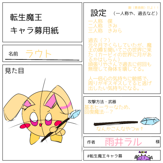 カービィを全く知らない人がカービィ系のキャラ募に参加する。