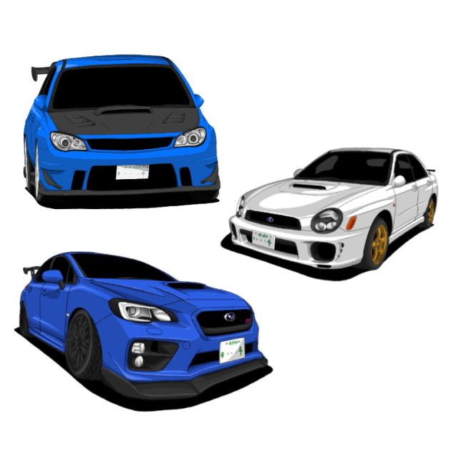 3 WRXs