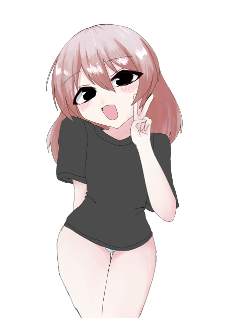 ピース✌️女の子描いたよ~