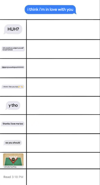 U love me ❓ template
