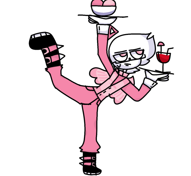 Cupid as a frickin waiter
