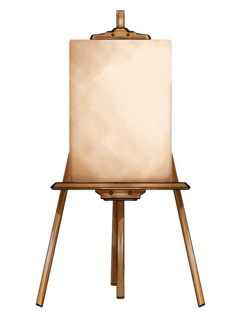 Easel and Old canvas