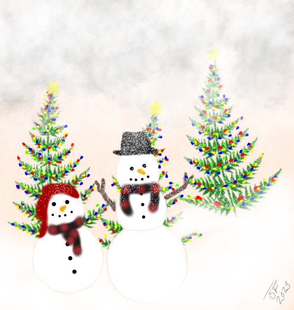snowy snowmen