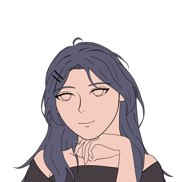 Girl with hand pose (base colors)