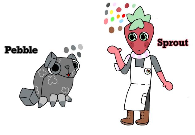 Sprout and Pebble in my style