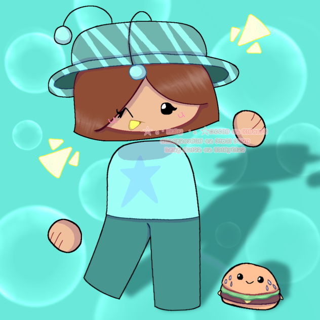 Just Whimbi with a Burger. 🍔 (OC)