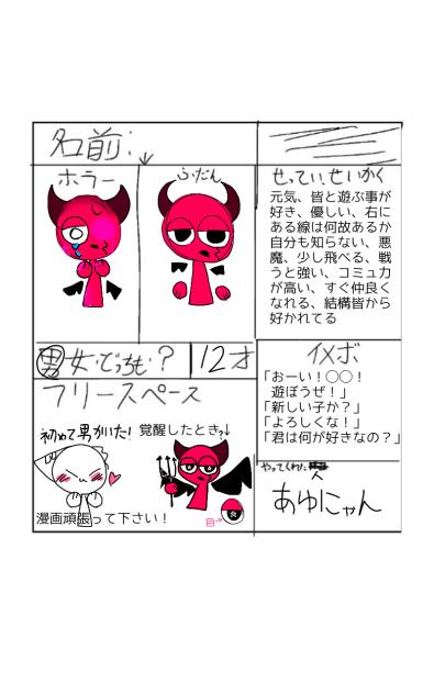 キャラ募出来ました！