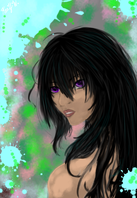 Migina with black hair