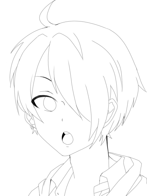 仙石 忍くん( 'ω'o[ 線画 ]o