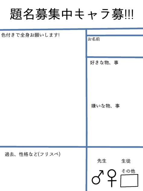 キャラ募だぜ!