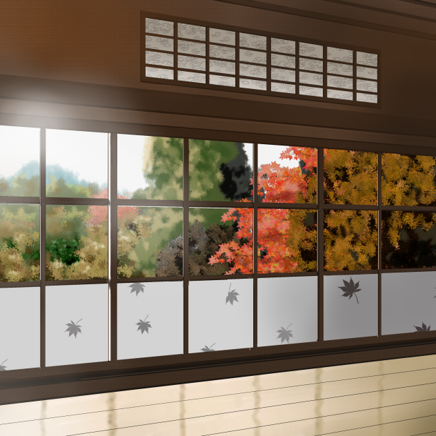 中から見た紅葉