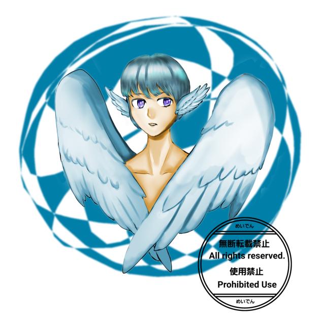 羽耳天使　グリザイユ塗り練習