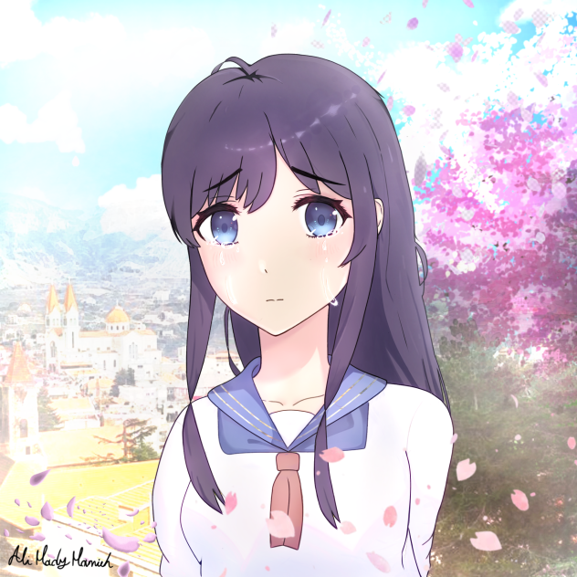 悲しいアニメの女の子
