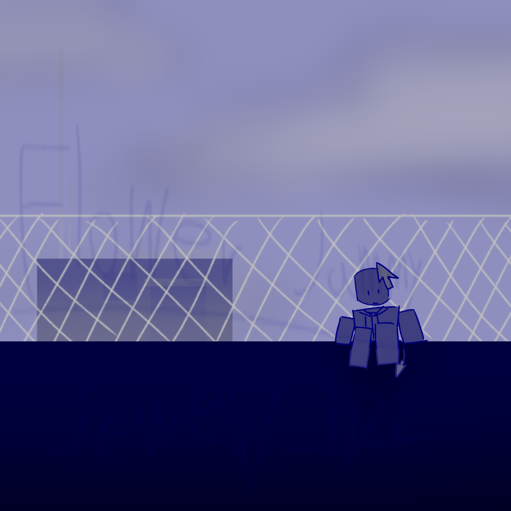 Blue, sky, on the rooftop - ibisPaint