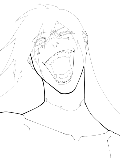 呪術廻戦 真人3 線画