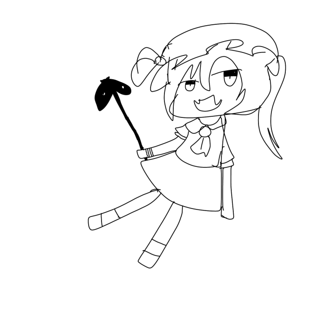 フランの塗り絵　羽根無し