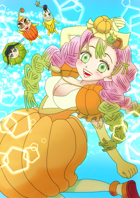 甘露寺蜜璃×パンプルル姫　鬼滅のプリキュア