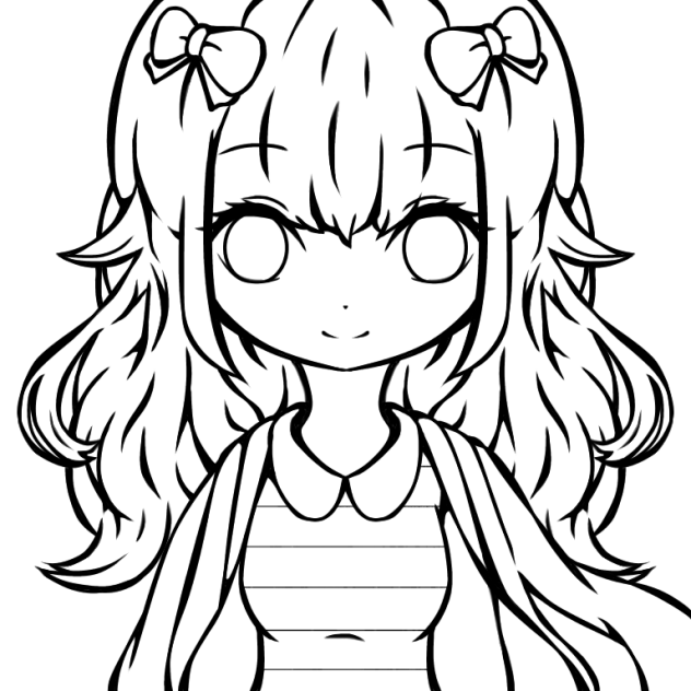 【線画】ガーリー