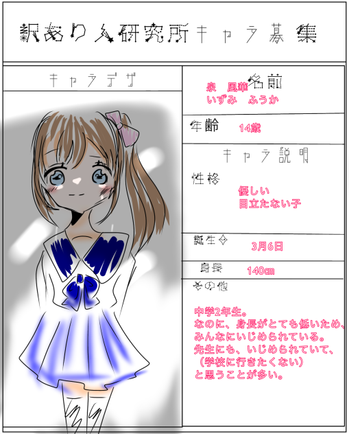 キャラ募集っ！