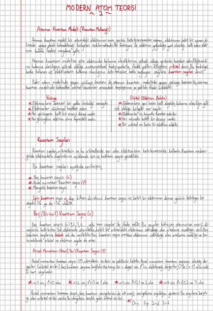 MODERN ATOM TEORİSİ [11. SINIF KİMYA]