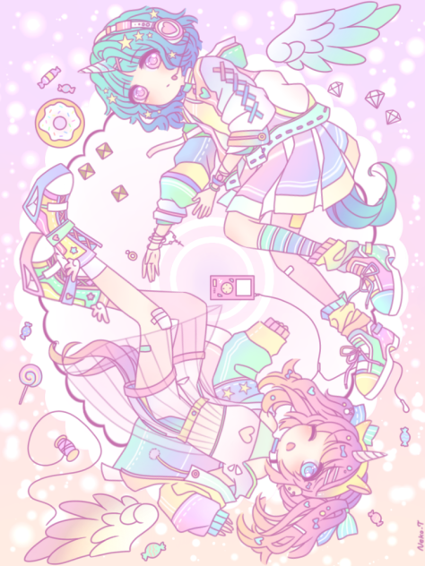 Unicorn pastel-speedpaint-ibis drawing