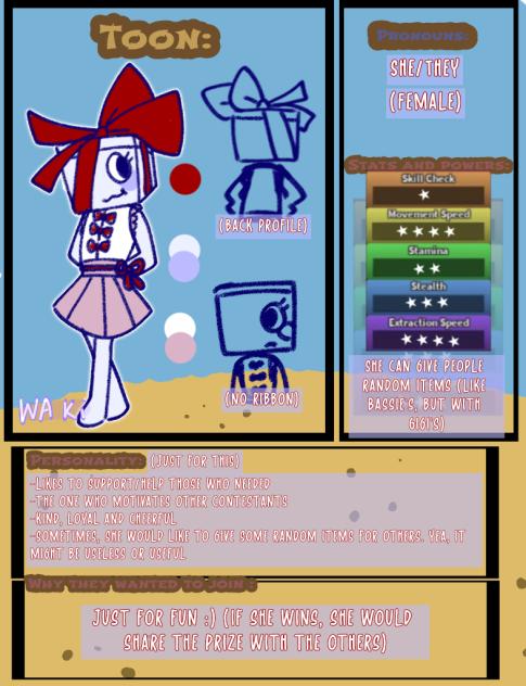 Last Toon Standing enter sheet✨