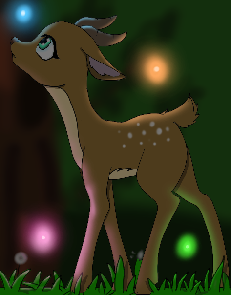 олененок в лесу - ibisPaint