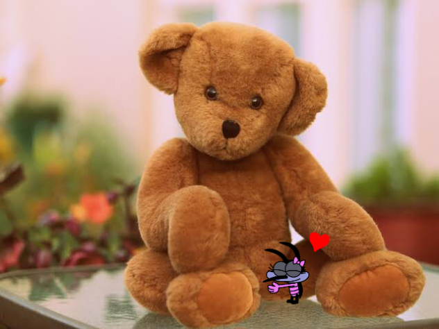 Joy Hugging Giant Teddy Bear