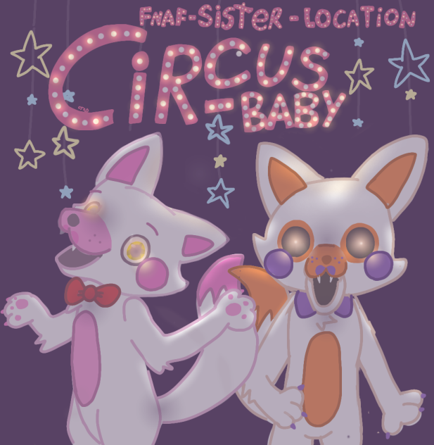 poster de lolbit y funtime foxy