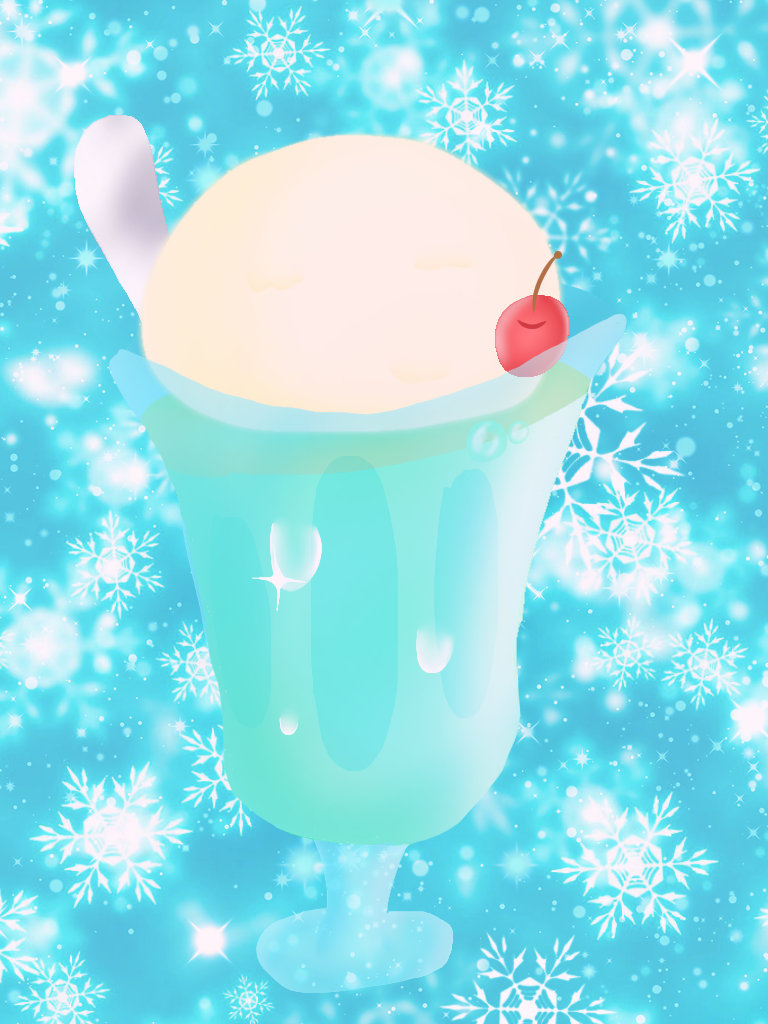 Ice cream soda - ibisPaint