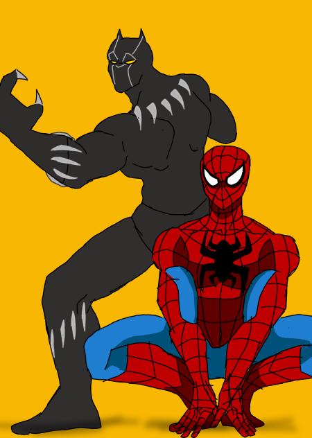 spiderman y Black panther