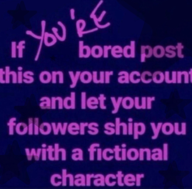 Ship me with any fictional character.