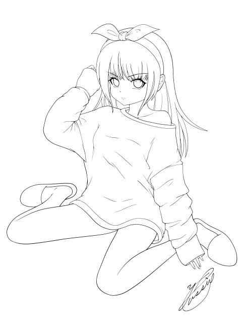 A late morning（線画）