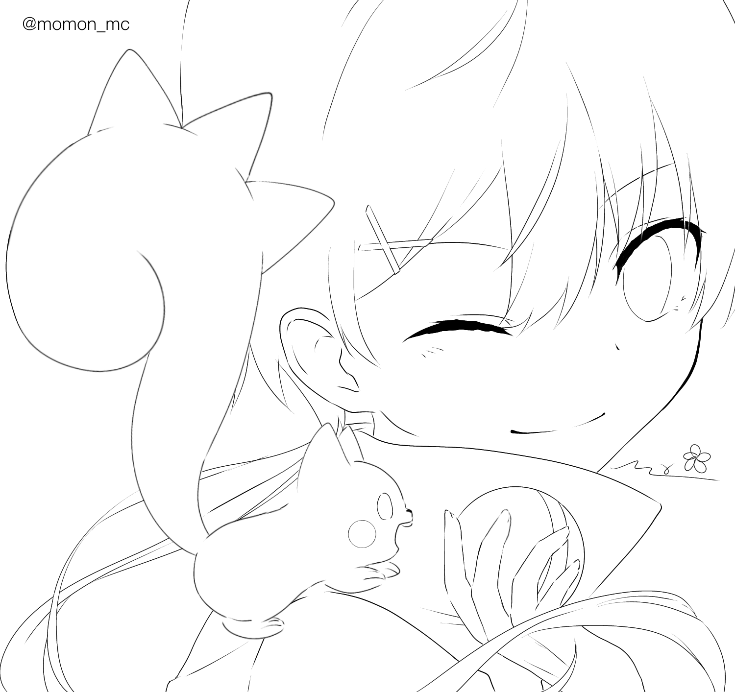 相棒パチリス 線画 Ibispaint