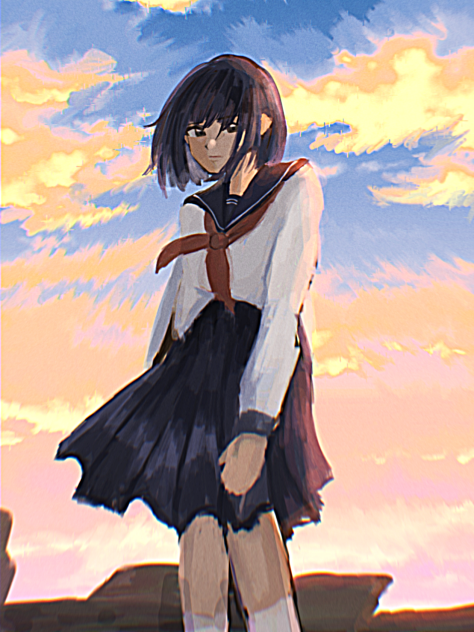 夕方、君と目があった