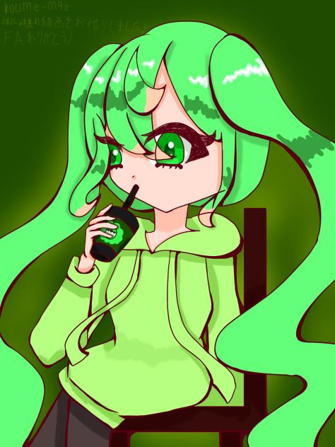 はにゃちゃんの線画を塗りました！