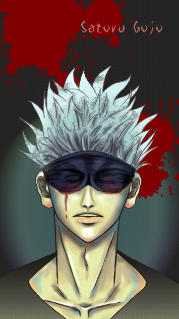 呪術廻戦 五条悟を描いてみた Ibispaint