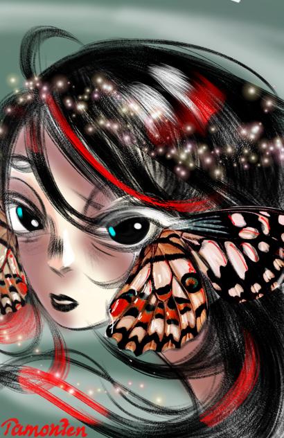 the girl with butterfly eyes