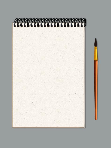 Drawing book & Brush