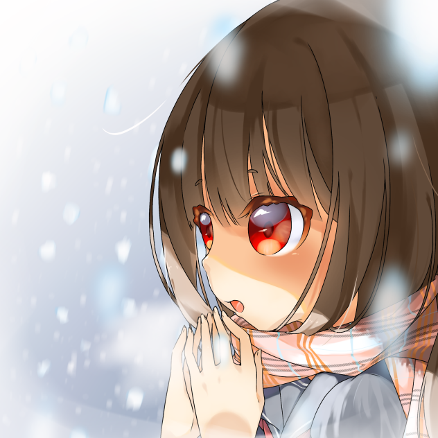雪の日のバス停