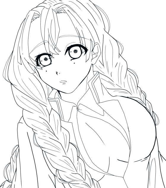 甘露寺蜜璃(線画)