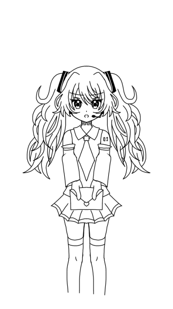 （線画）ミクさんから