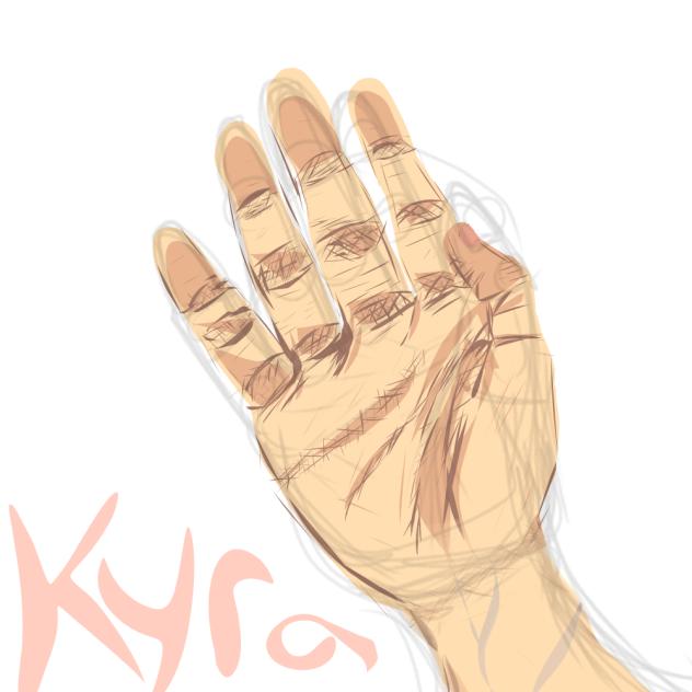 semi-realism (kinda my) hand lasso art