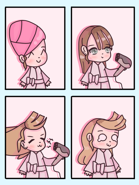 Straight bangs-