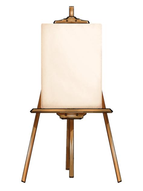 Easel and New canvas