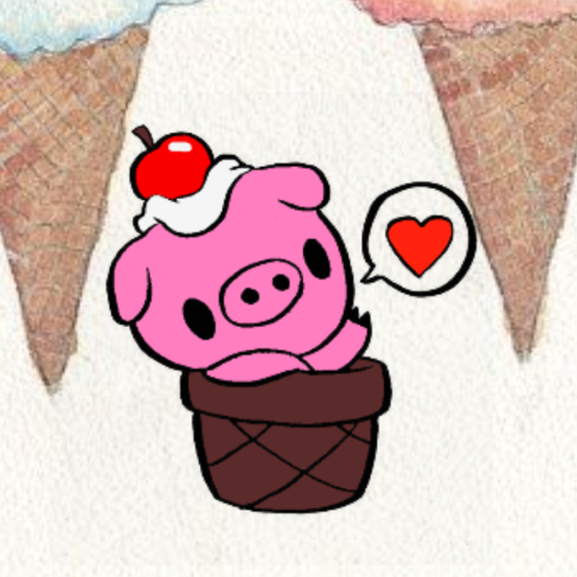 Ice cream Pig - ibisPaint