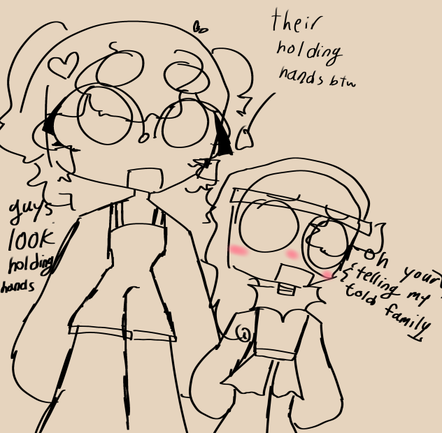 Lunar and Gemini are holding hands