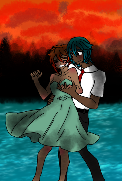 Sunset Dancing 💃🏾🕺🏾 - ibisPaint